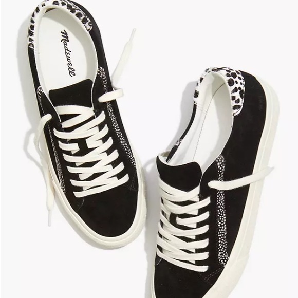 Madewell low top sneakers in suede and spot calf hair - Picture 1 of 4